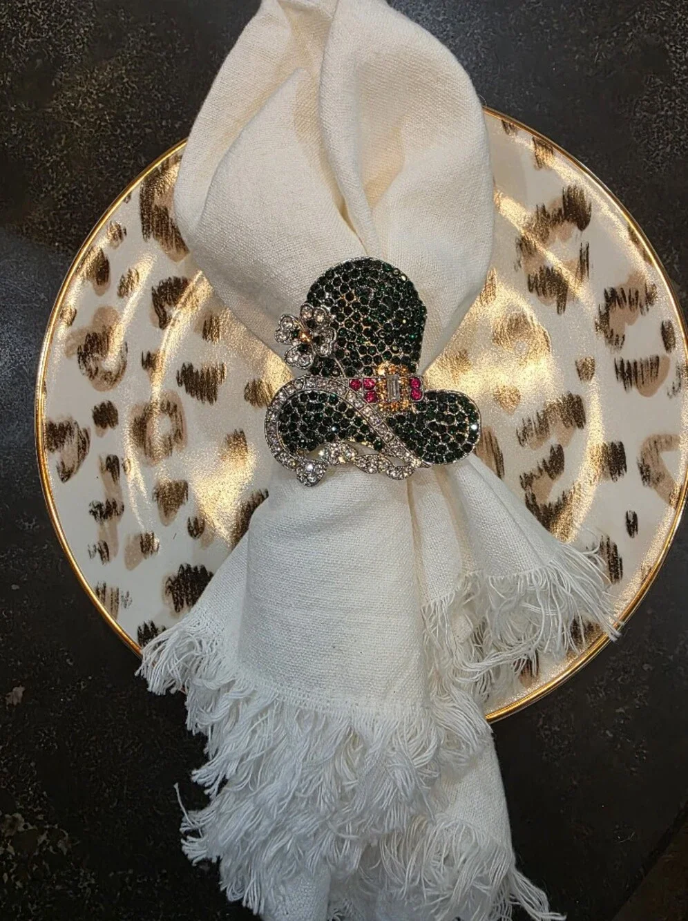 STOREHOUSE Crystal Napkin Rings CELEBRATE St. Patrick's Day